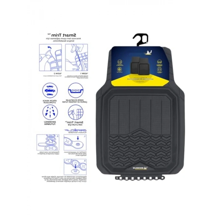 2 Parça Üniversal 3D Havuzlu Oto Paspas, Tüm Araçlara Uyumlu