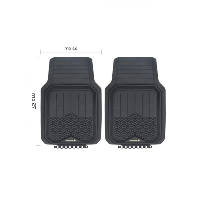 2 Parça Üniversal 3D Havuzlu Oto Paspas, Tüm Araçlara Uyumlu
