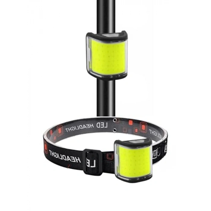 2 si 1 Arada 72LED Şarjlı Bisiklet Feneri Çakarlı Kafa Lambası Çift Özellikli Güçlü Işık 6 Mod 6053
