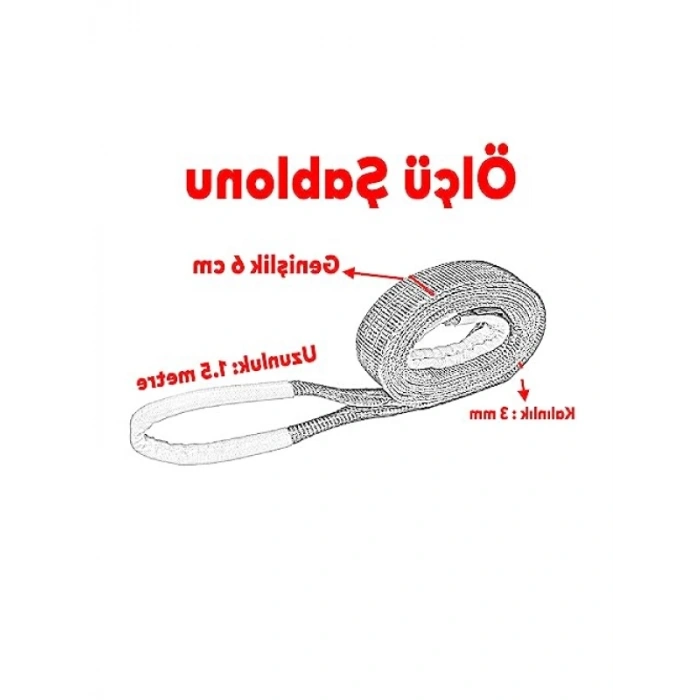2 Ton Kapasiteye Sahip 1.5 Metre Uzunluğunda Polyester Sapan