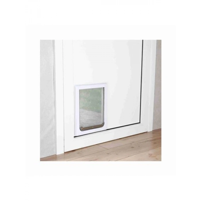 2 Yollu Beyaz Köpek Kapısı, 22.5x29.5 cm