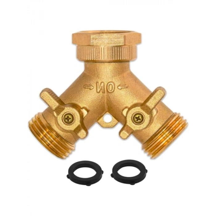 2 Yönlü Pirinç Bahçe Hortumu Ayırıcı