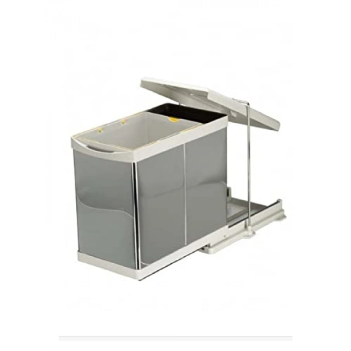 20+1 Litre Kapasiteli Raylı Dolap İçi Mutfak Çöp Kovası