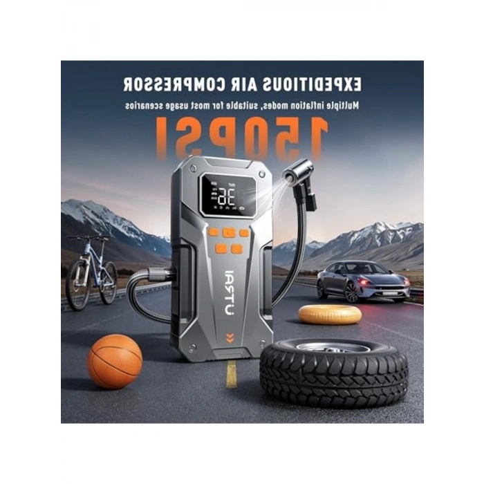 20 5000A Jump Starter, Lastik Şişirme Kiti ile Pratik Çözüm
