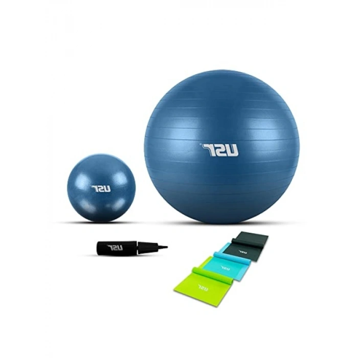 20+55 cm Pilates Topu - Pompa ve 3 Lastik Seti ile