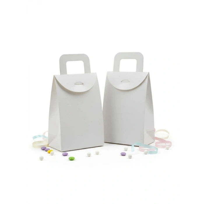 20 Adet 10x15 cm Beyaz Hediye Kutusu