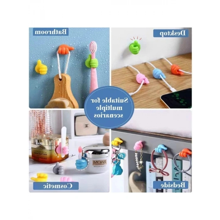 20 Adet Başparmak Tasarımlı Kendinden Yapışkanlı Kanca