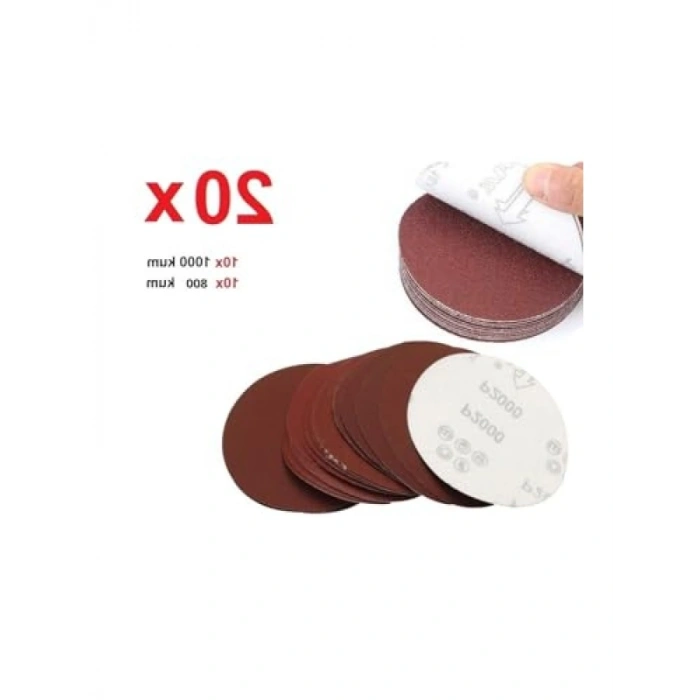 20 Adet Cırt Taban Zımpara Takımı, 115mm