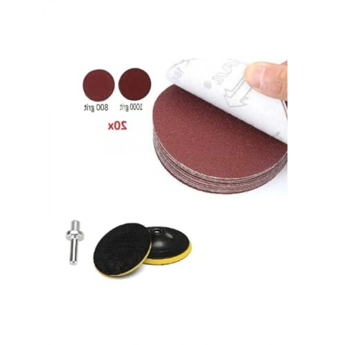 20 Adet Cırt Taban Zımpara Takımı, 115mm