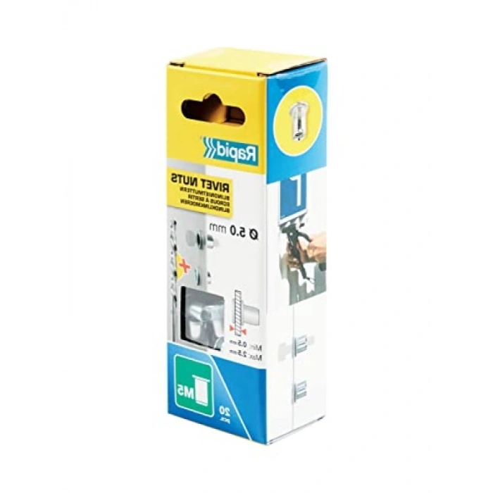 20 Adet M5 Blindnietmuttern Seti, Matkap Ucu Dahil