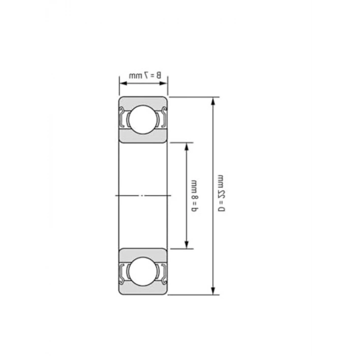 20 Adet Minyatür Rulman, 8x22x7 mm Boyutlarında