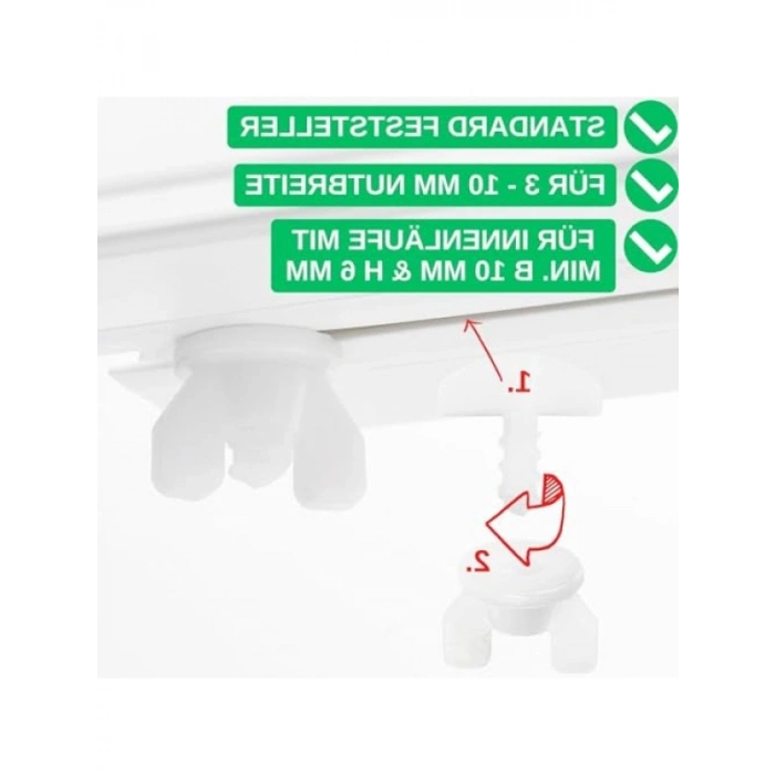 20 Adet Perde Durdurma Aparatı, Korniş Sonlama Düğmesi