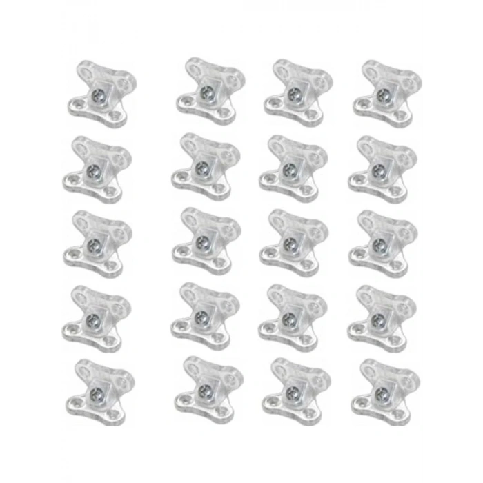 20 Adet Şeffaf Dayanıklı Mobilya Sabitleme Aparatı