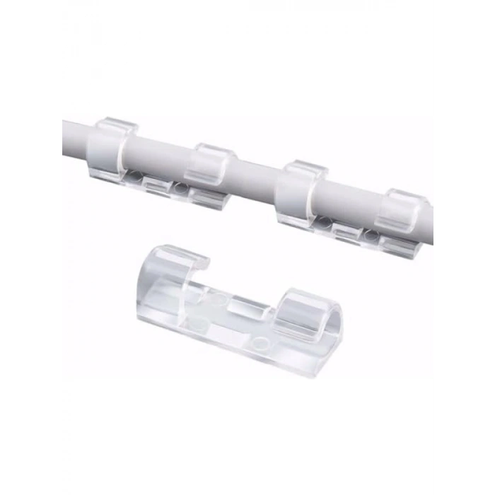 20 Adet Yapışkanlı Kablo Düzenleyici Klips