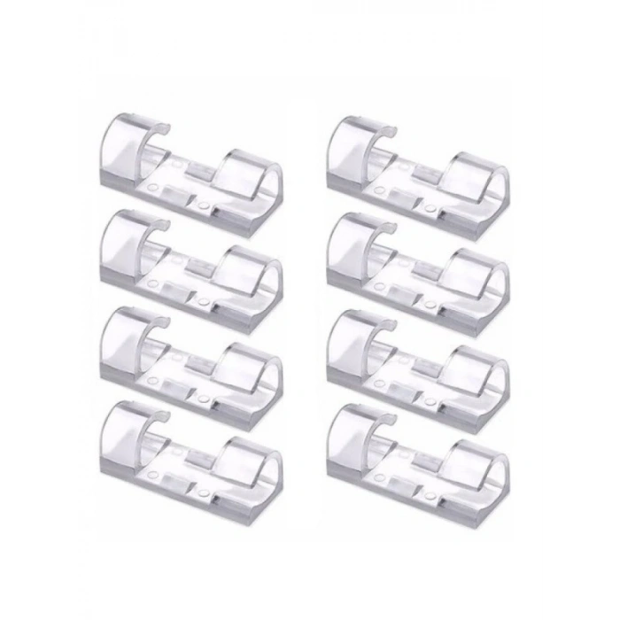 20 Adet Yapışkanlı Kablo Düzenleyici Klips Seti