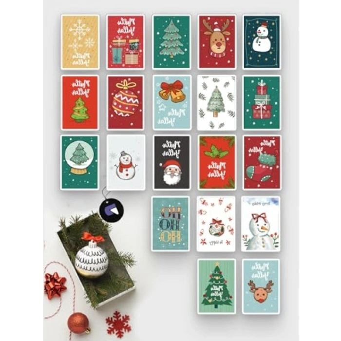 20 Adet Yılbaşı Kartpostal Seti, 10x15 cm