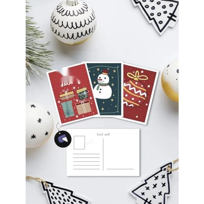 20 Adet Yılbaşı Kartpostal Seti, 10x15 cm