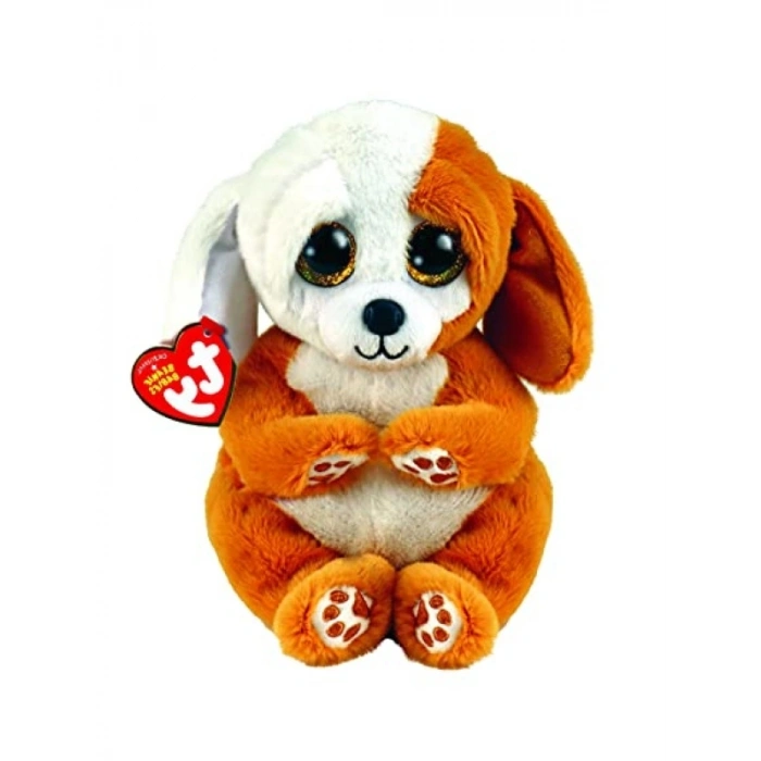 20 cm Kahverengi/Beyaz Köpek Figürü