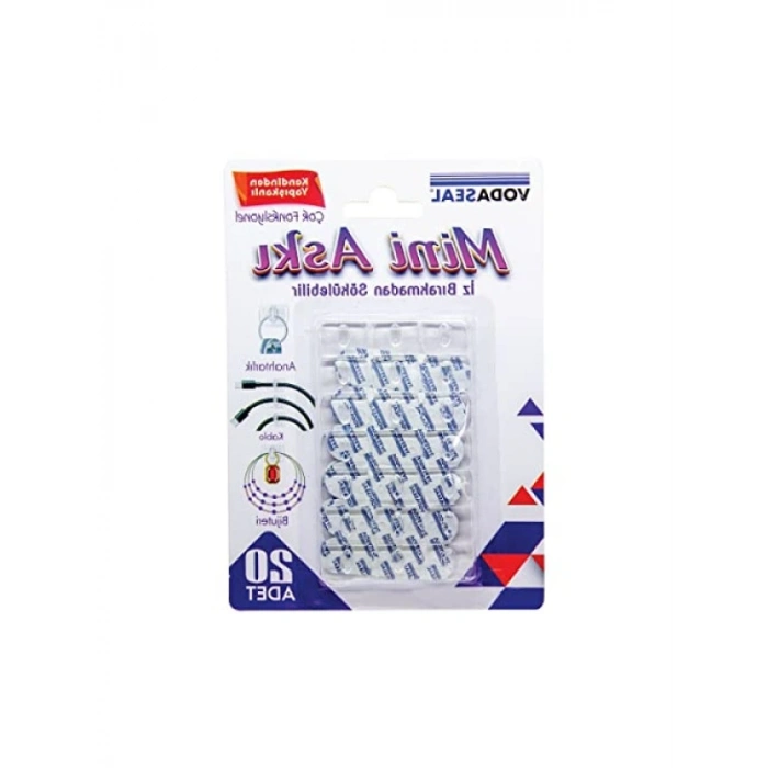 20li Paket Mini Şeffaf Askı