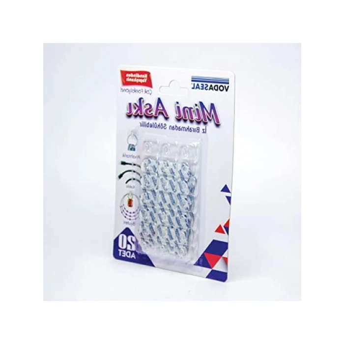 20li Paket Mini Şeffaf Askı
