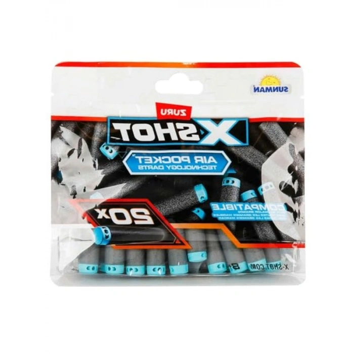 20li yedek sünger dart paketi, ekstra atış gücü için