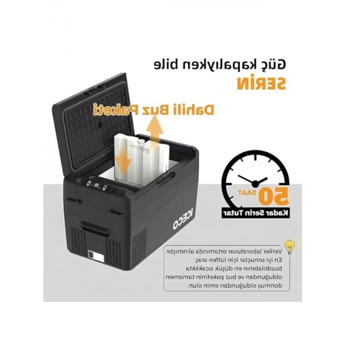 20 Litre Kapasiteli Kompresörlü Oto Buzdolabı, 12/24 Volt