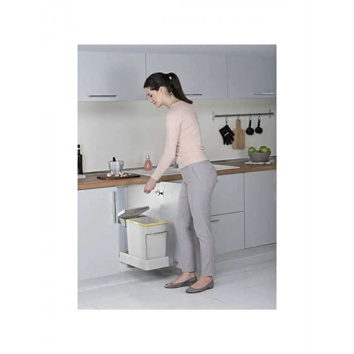 20 Litre Kapasiteli Raylı Çöp Kovası, Kolay Kullanım İçin Tasarlandı