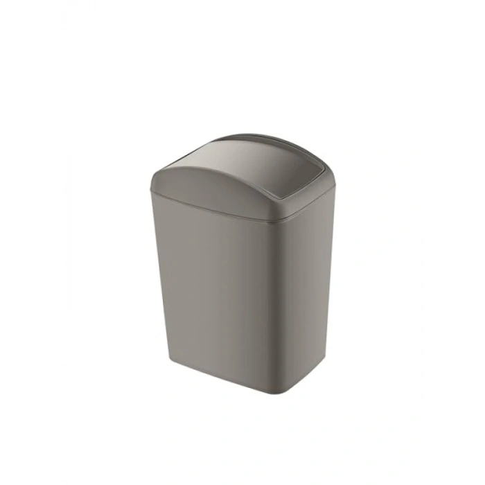 20 LT Kapasiteli Ergonomik Döner Kapaklı Çöp Kutusu - Bej Renk