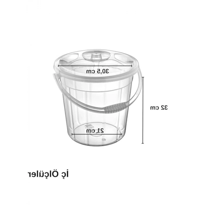 20 Lt Şeffaf Erzak Saklama Kovası