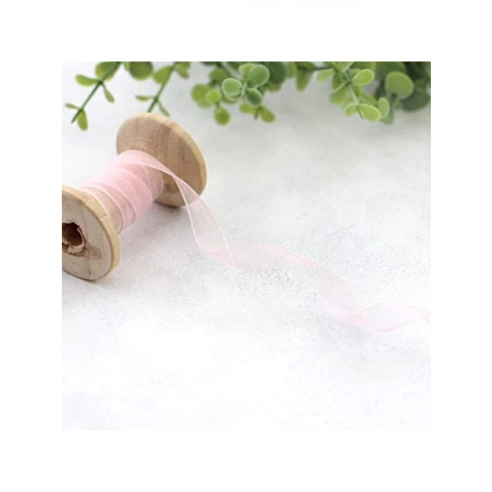 20 Metre Açık Pembe Organze Kurdele