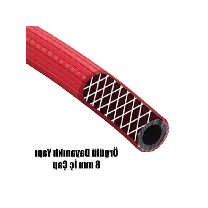 20 Metre Çelik Kompresör Hava Hortumu - 8 mm