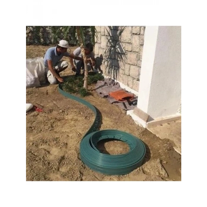 20 Metre Esnek Plastik Çim Sınırlayıcı Bordür, Yeşil