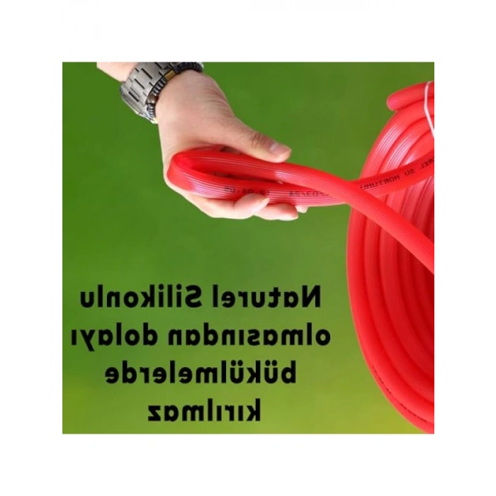 20 Metre İç Çap 1/2 Naturel Silikonlu Bahçe Su Hortumu