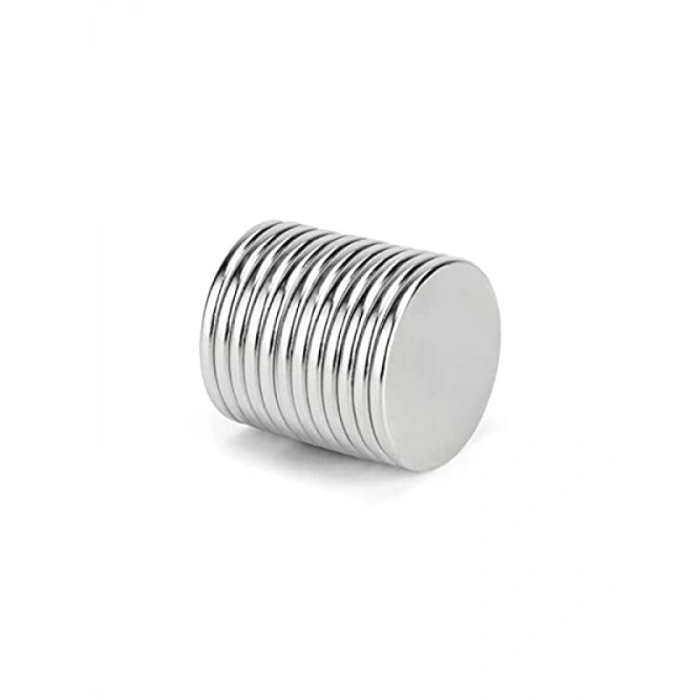 20 mm Çapında Yuvarlak Neodyum Mıknatıs - 5 Adet