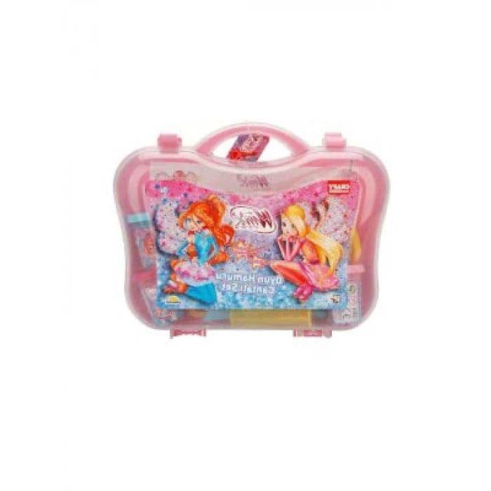 20 Parça Oyun Hamuru Seti, Çantalı - Açık Pembe