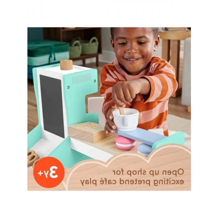 20 Parçalı Ahşap Kahve Dükkanı Oyun Seti