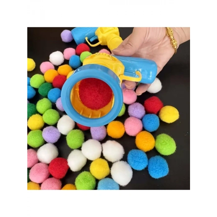 20 Peluş Top ile Hareketli Kedi Oyuncağı, Tabancalı Tasarım