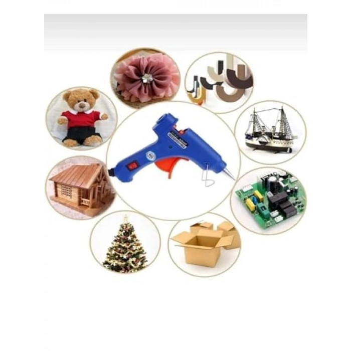 20 Watt İnce Silikon Tabancası - 10 Adet İnce Silikon Hediyeli