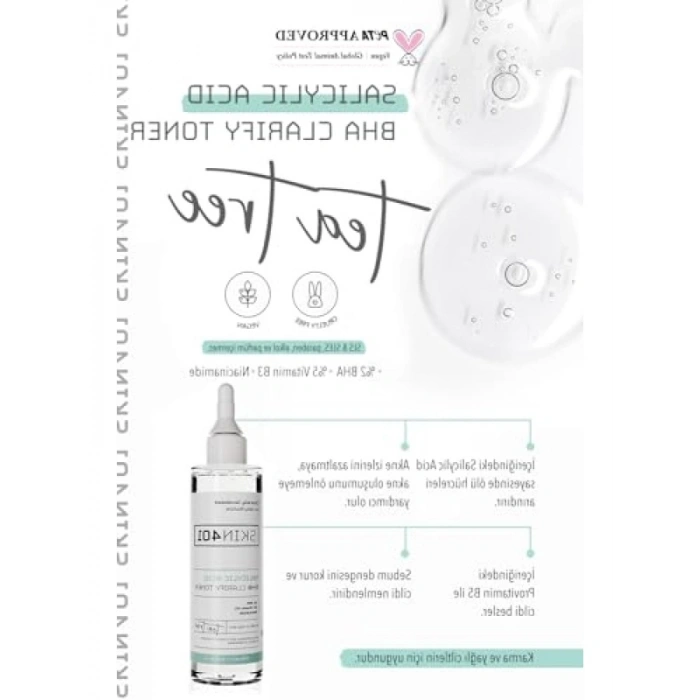 200 ml Salisilik Asit BHA Tonik - Doğal İçerikler