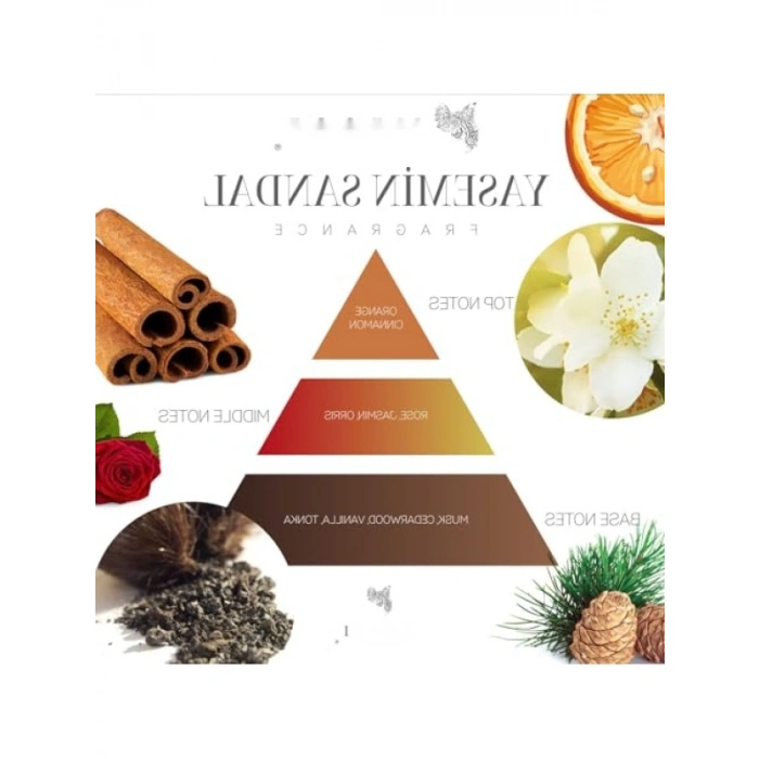 200 ml Yasemin Sandal Oda Kokusu, Bambu Çubuklu