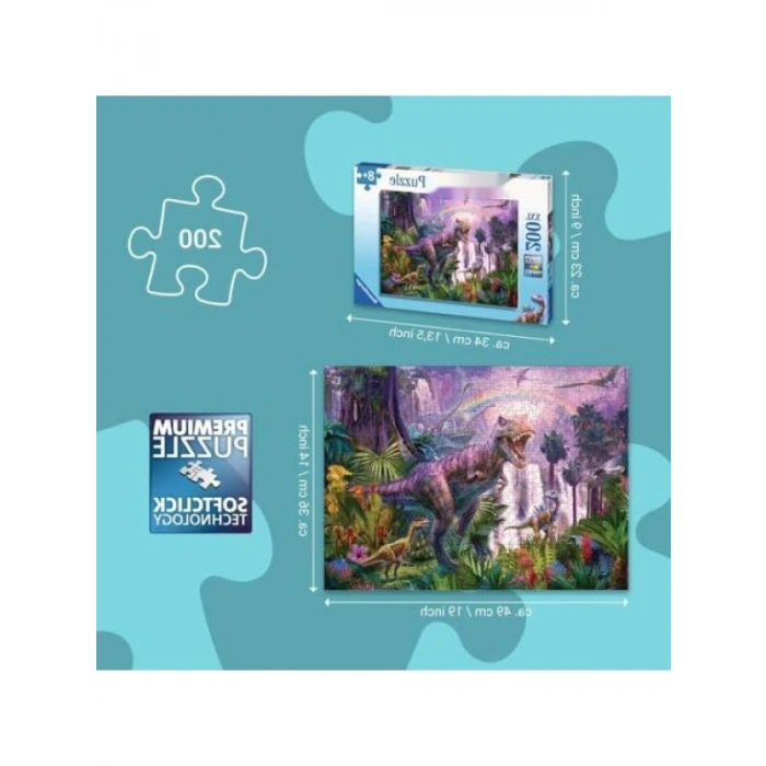 200 Parçalı Dinozor Temalı Puzzle