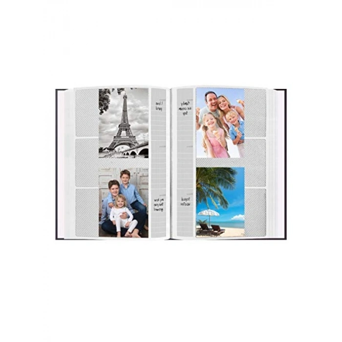 200-Pocket Post Bound Mavi Deri Fotoğraf Albümü