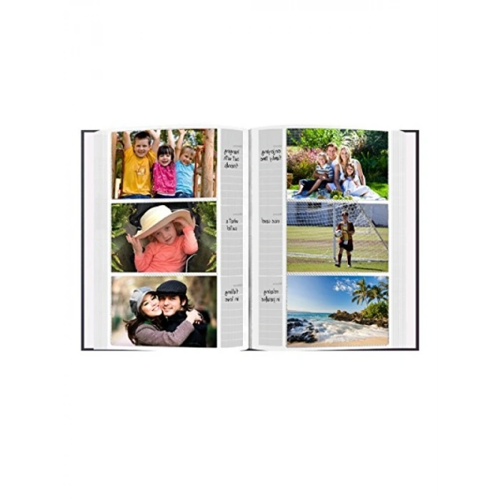 200-Pocket Post Bound Mavi Deri Fotoğraf Albümü