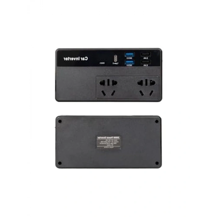 200 Watt Araç Power Inverter, 12-24 Volt Girişli USB ve Type-C Çıkış