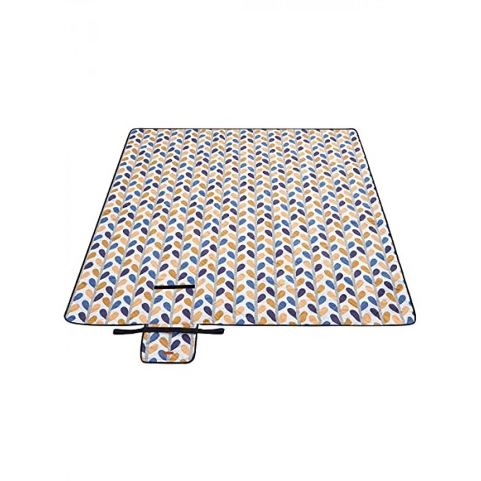 200 x 200 cm Boyutlarında Su Geçirmez Piknik Örtüsü, Katlanabilir ve Taşınabilir