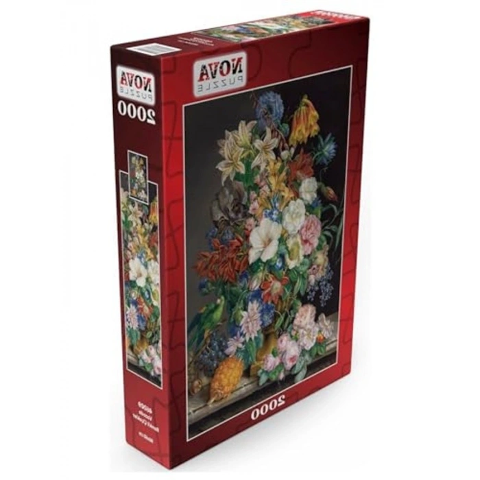 2000 Parça Çiçek Desenli Puzzle, Renkli ve Eğlenceli Yapboz Deneyimi