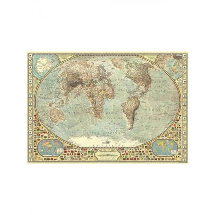 2000 Parça Dünya Haritası Puzzle, Eğlenceli Zihinsel Aktivite