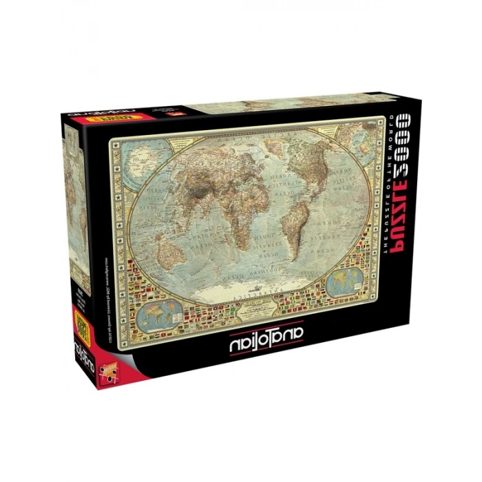 2000 Parça Dünya Haritası Puzzle, Eğlenceli Zihinsel Aktivite