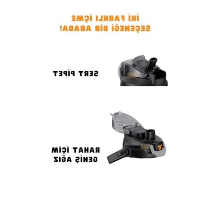 2000ml Kapasiteli Boyun Askılı Tritan Su Matarası - Beyaz