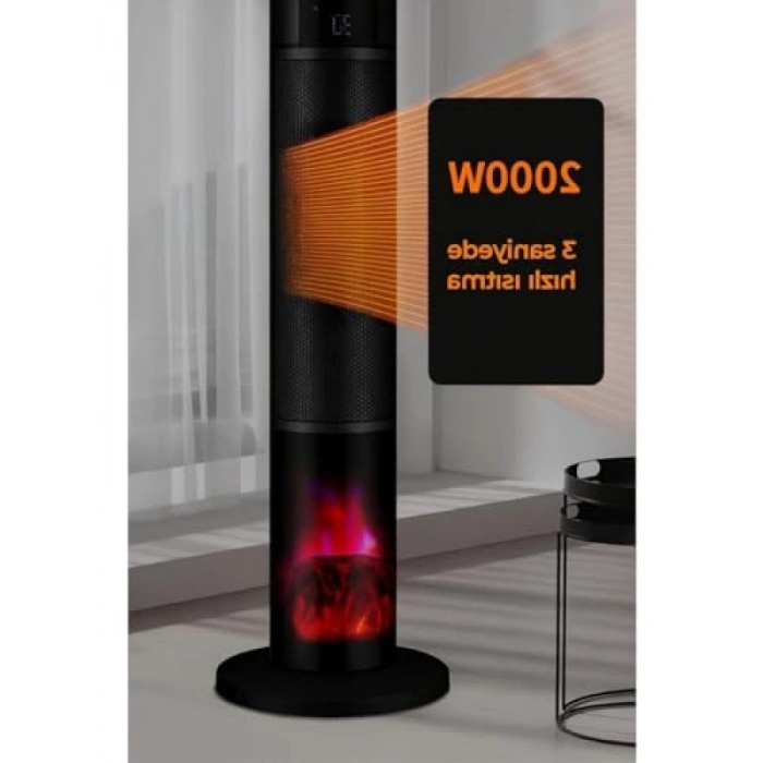 2000W Dikey Seramik Isıtıcı - Uzaktan Kumandalı